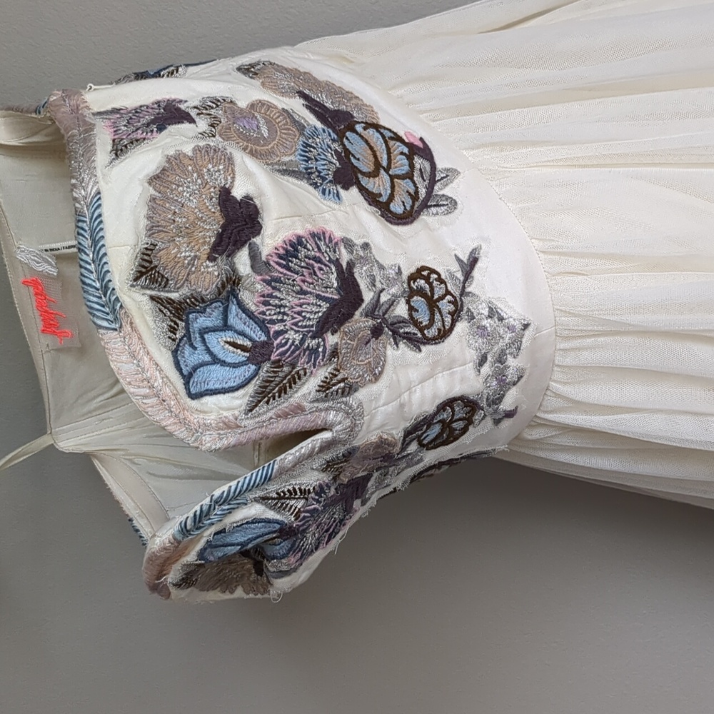 Free People Festival Bodice Tulle Sequin Embellished Mini Dress 2 - Picture 4 of 15